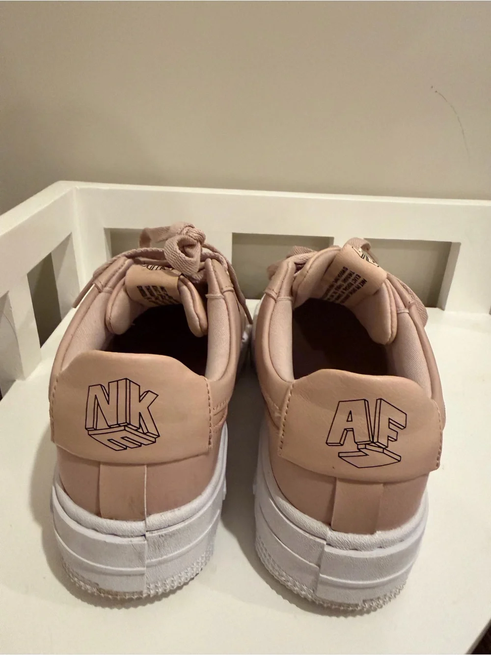 Nike Air Force 1 Pixel Particle Beige Platform Sneakers Women’s 6.5